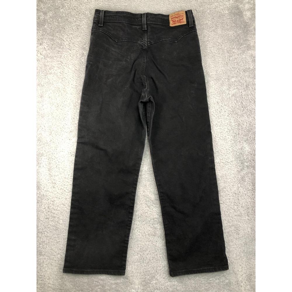 Levi's Jeans Women 30x25.5 (Tag 30x27) Black Ribcage Straight Ankle - Picture 2 of 14